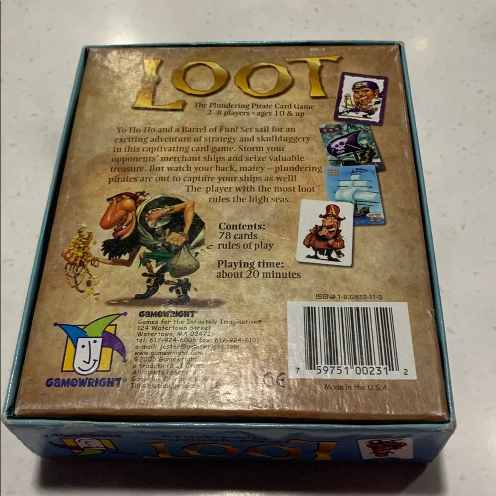 LOOT The plundering Pirate Card Game by -GameWright Mensa select & Dr Toy award